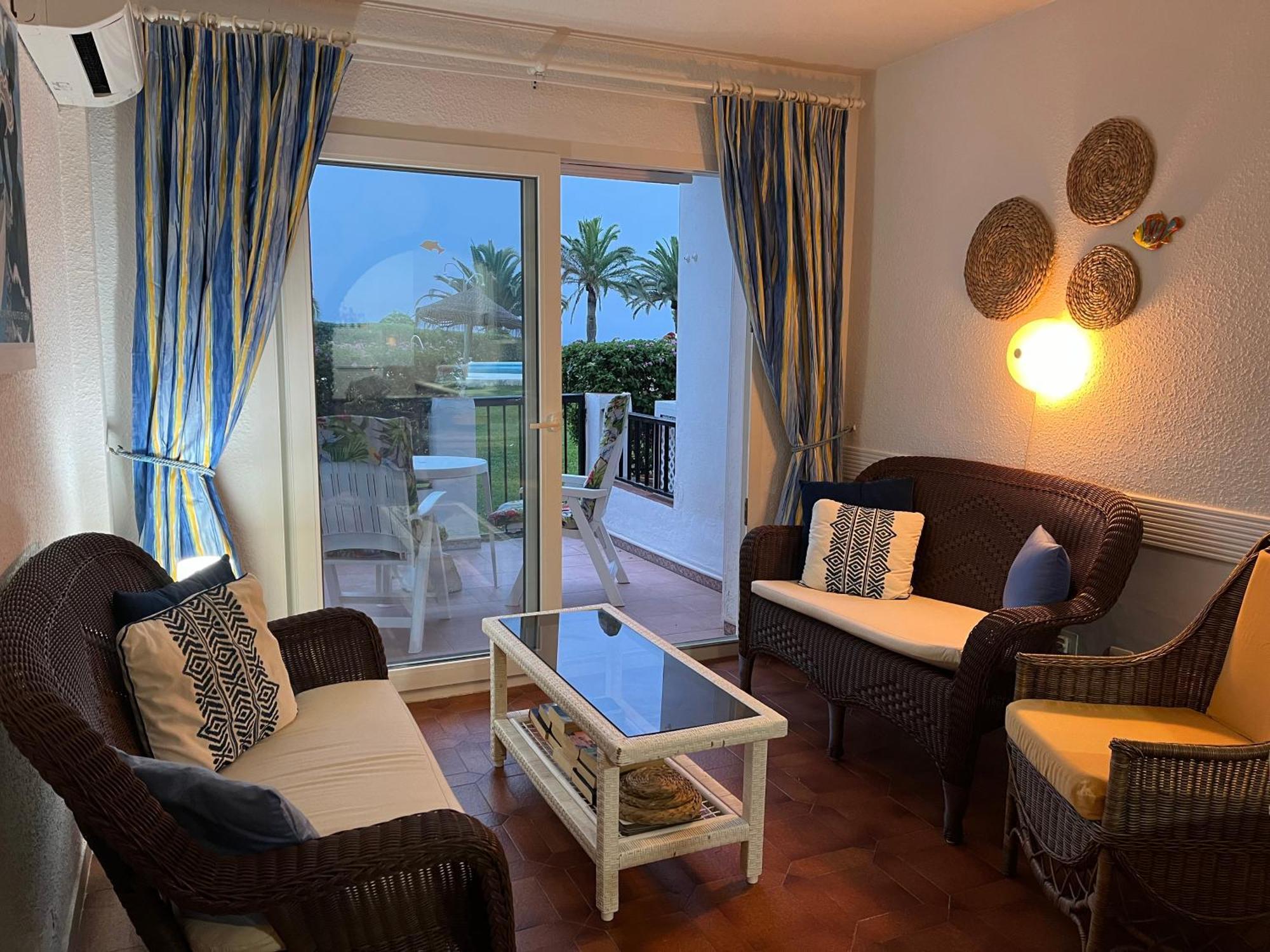 Sea & Pool View Garden Apartment Las Palmeras Нерха Экстерьер фото